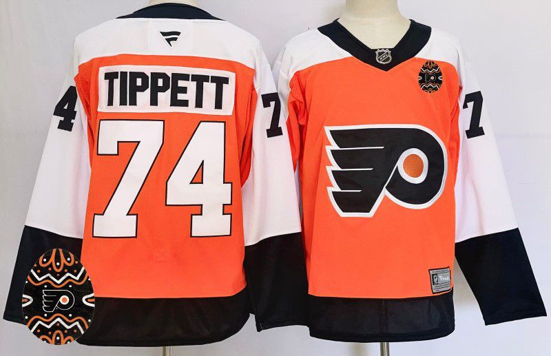 Men Philadelphia Flyers #74 Tippett Orange Fanatics 2025 NHL Jersey style 3->philadelphia flyers->NHL Jersey